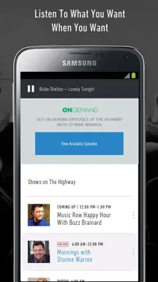 SiriusXM android App screenshot 2